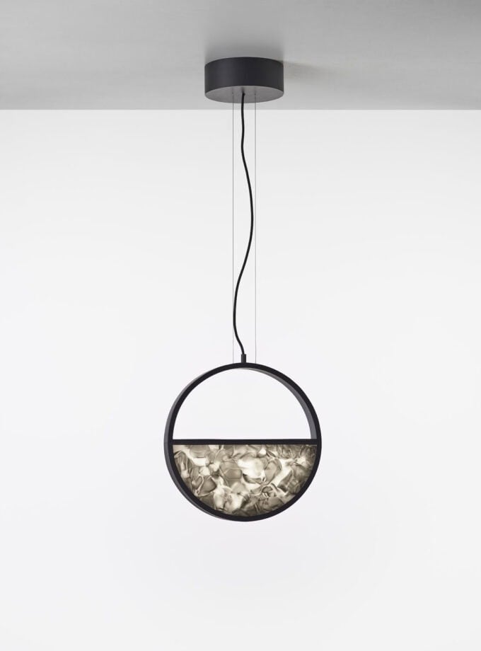 Geometric Circle 1/2 Bottom Pendant