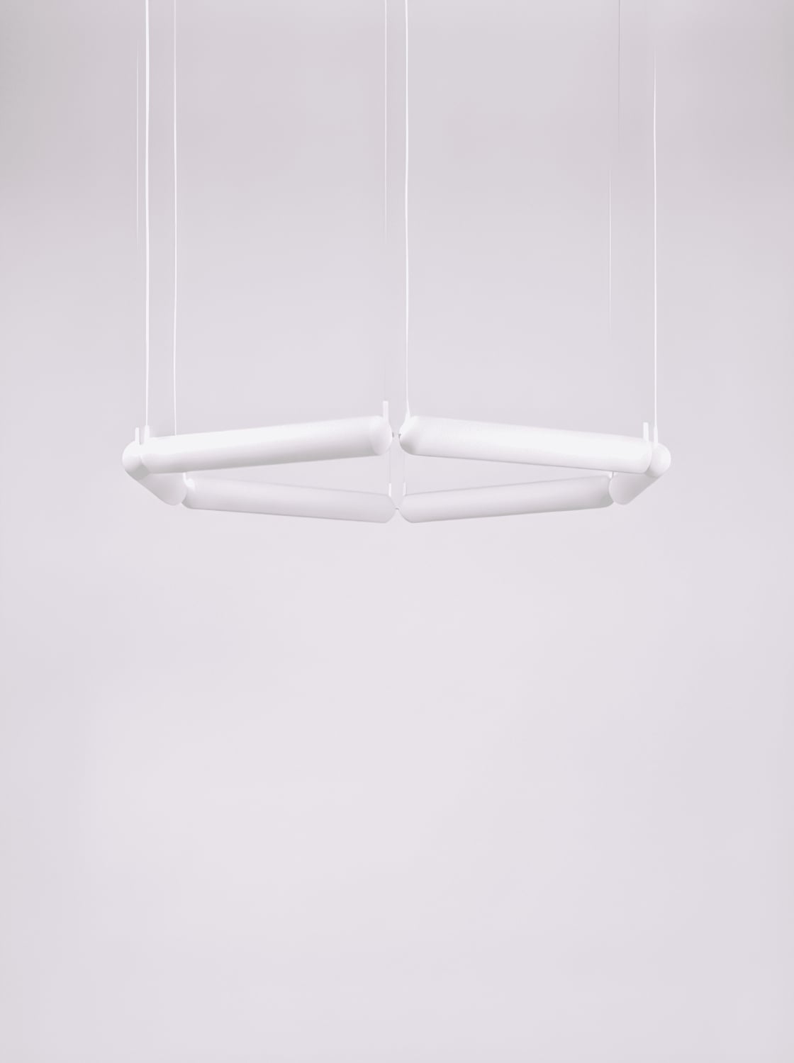 Brokis Puro Contour Hexagon 600 in triplex opal glass.