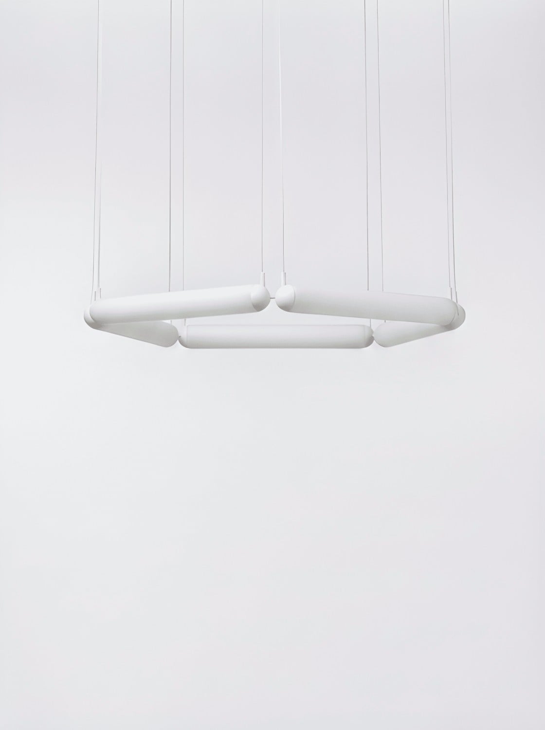 Brokis Puro Contour Pentagon 600 in triplex opal glass.