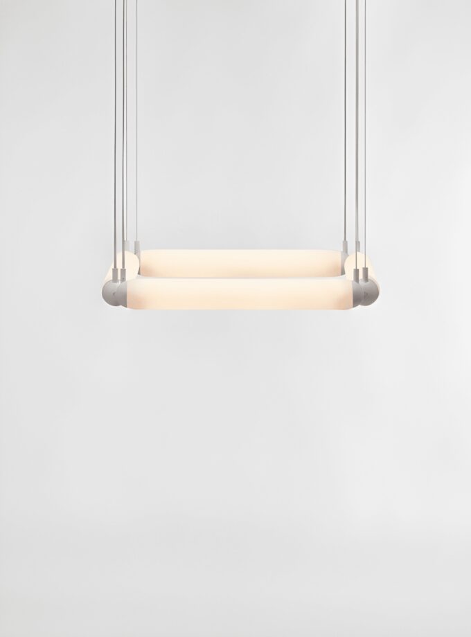 Brokis Puro Contour Square 600 in triplex opal glass.