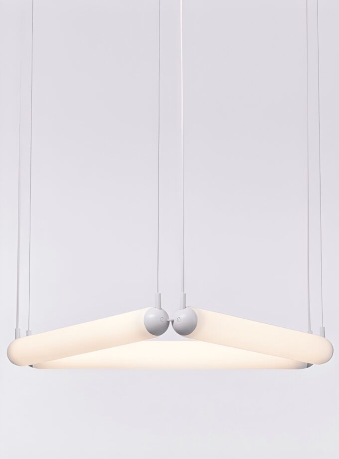 Brokis Puro Contour Triangle 800 in triplex opal glass.
