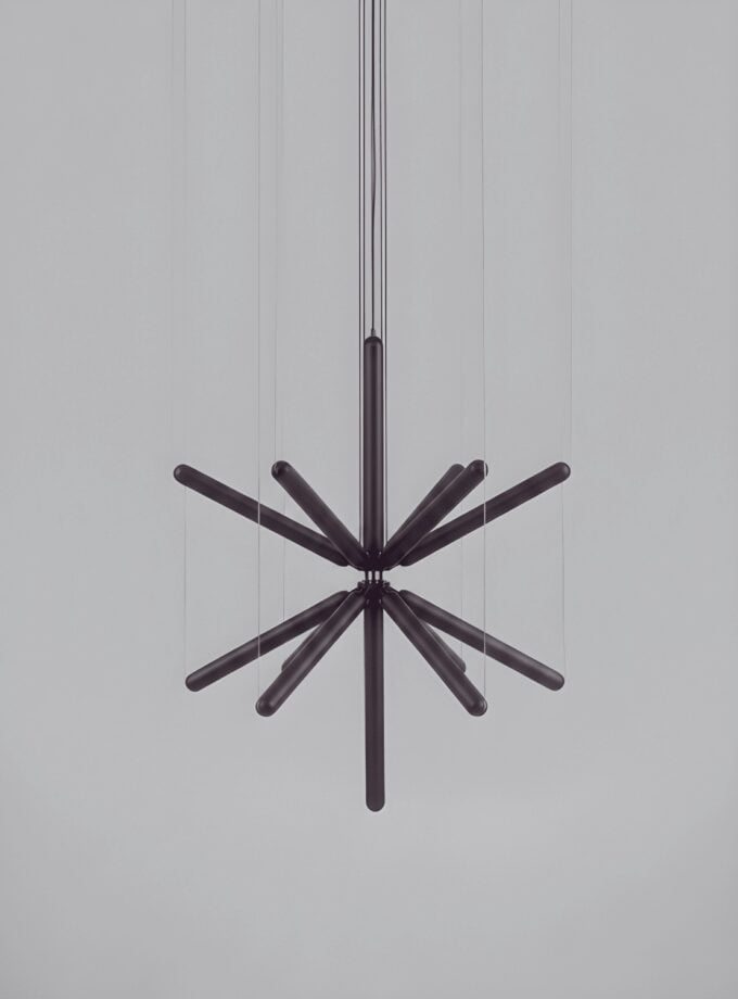 Brokis Puro Sparkle 800 in dark grey opaline glass.
