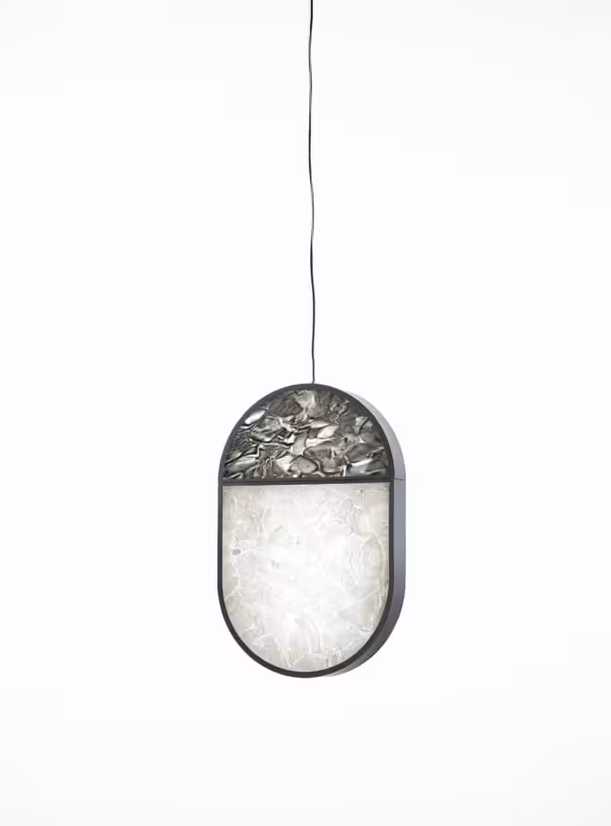 Geometric Oval Full Top Pendant