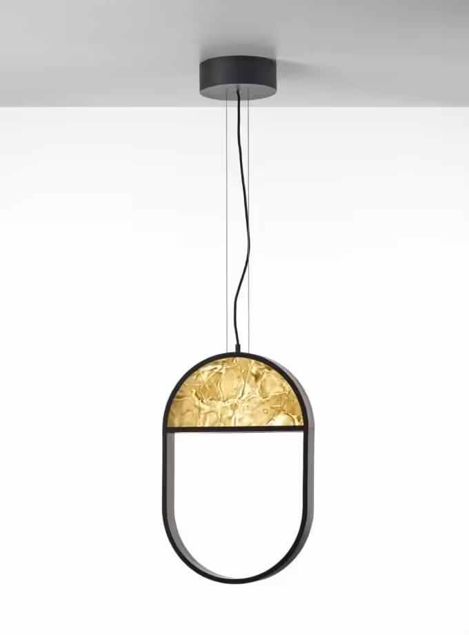 Geometric Oval 1/3 Top Pendant