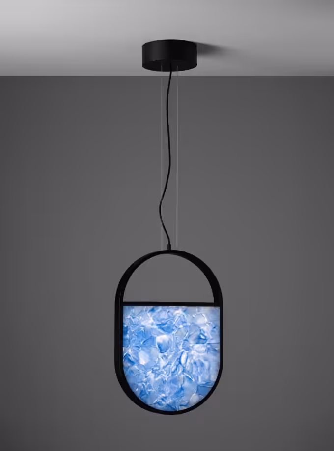 Geometric Oval 2/3 Bottom Pendant