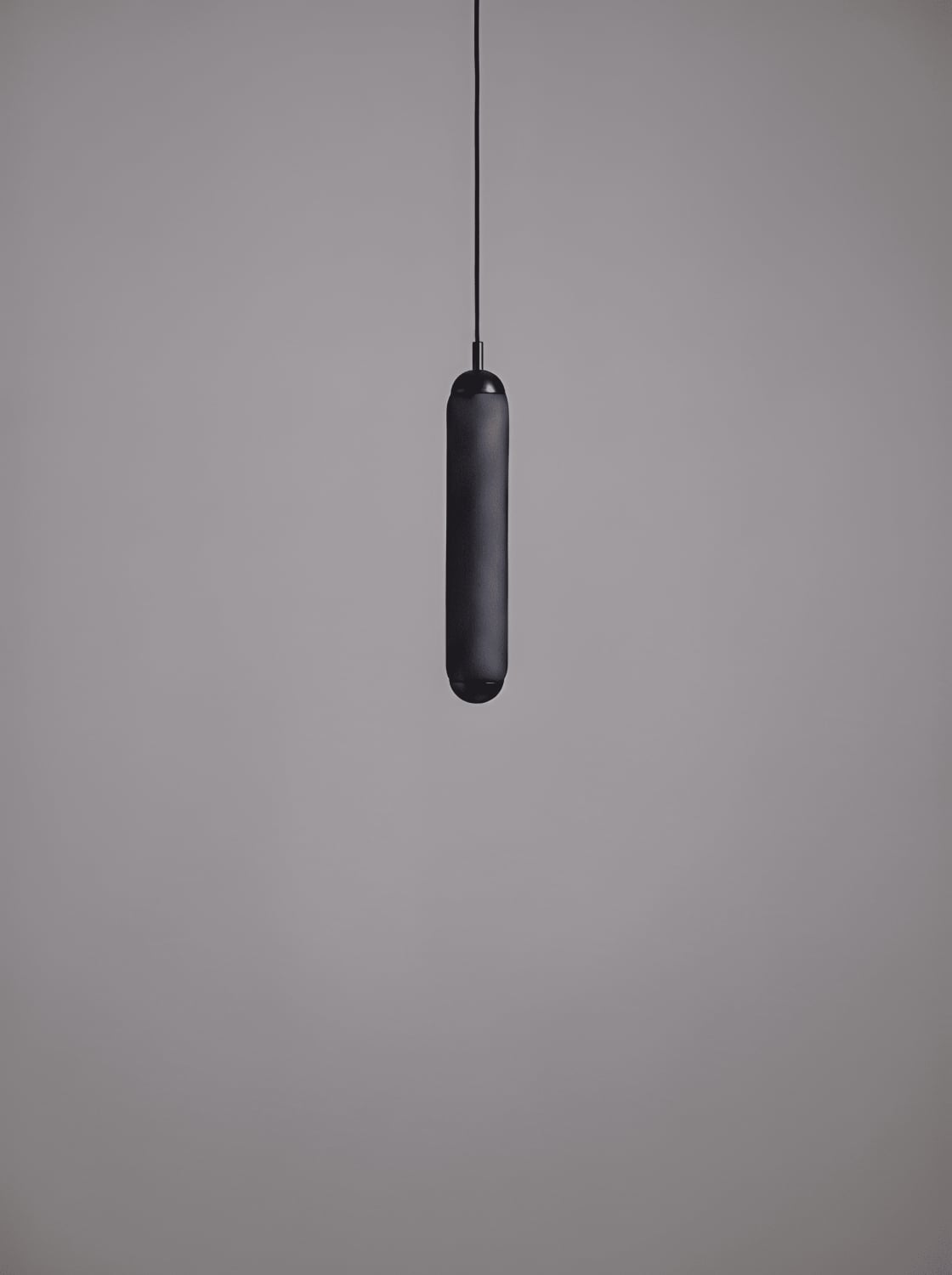 Brokis Puro Solo Vertical 400 in dark grey opal glass.