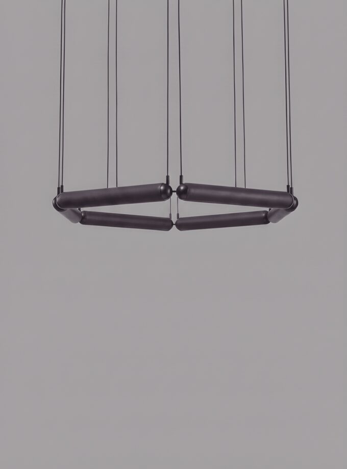 Brokis Puro Contour Hexagon 600 in dark grey opaline glass.