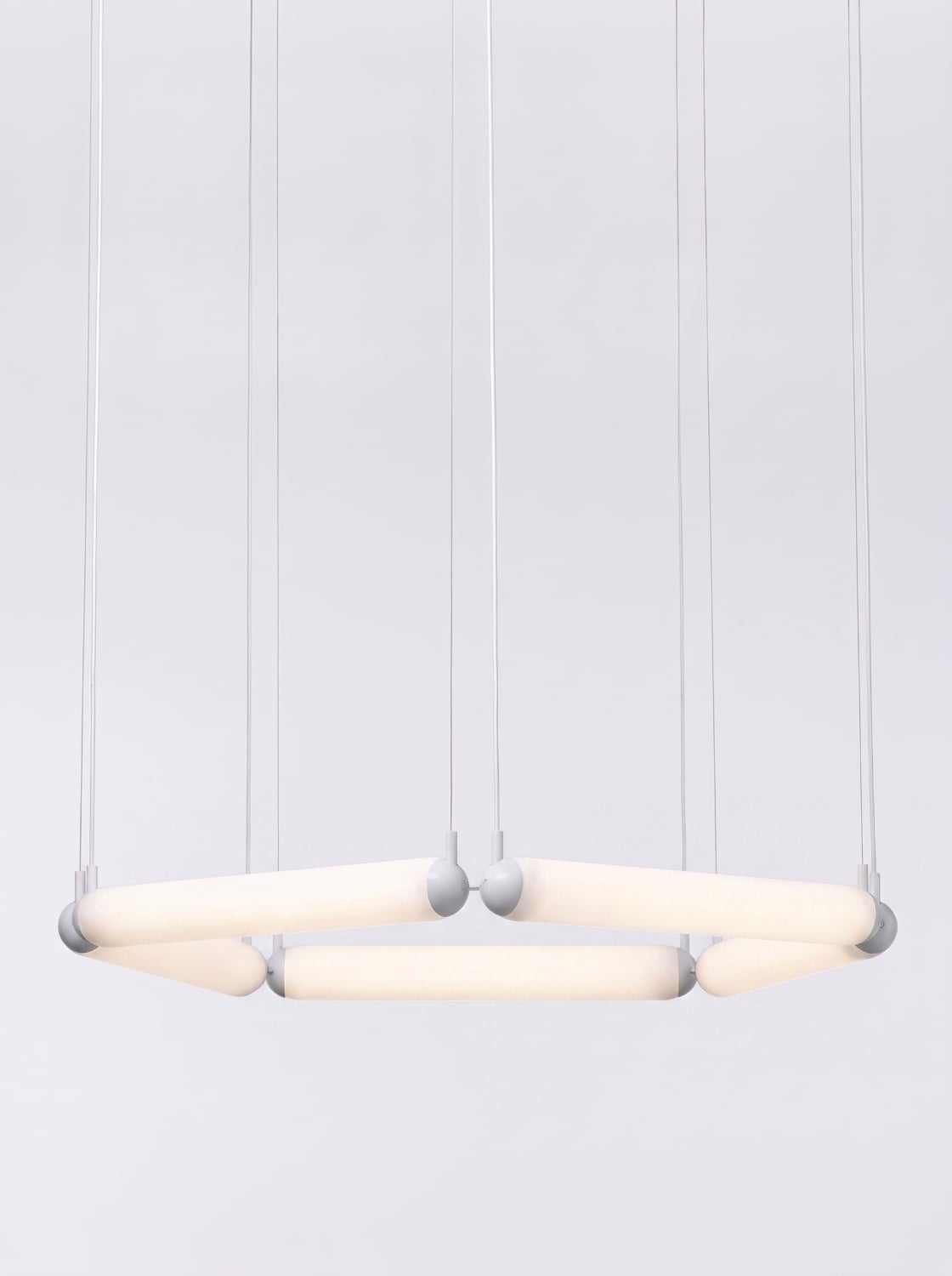 Brokis Puro Contour Pentagon 800 in triplex opal glass.