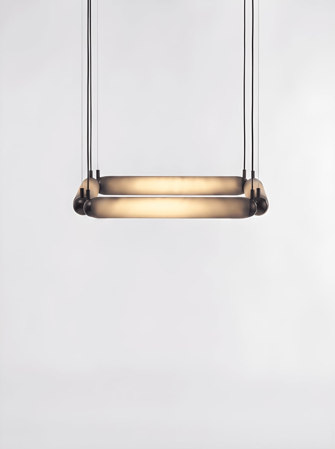 Brokis Puro Contour Square 600 in dark opaline glass.