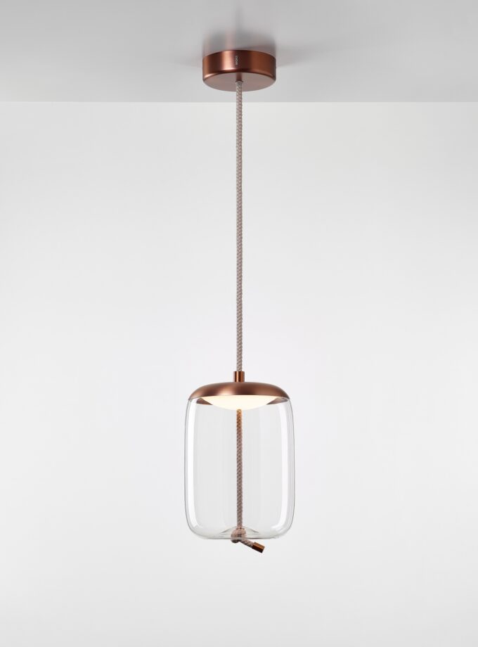 collections_pendant_knot-cilindro_transparent-glass-and-rose-gold-finish