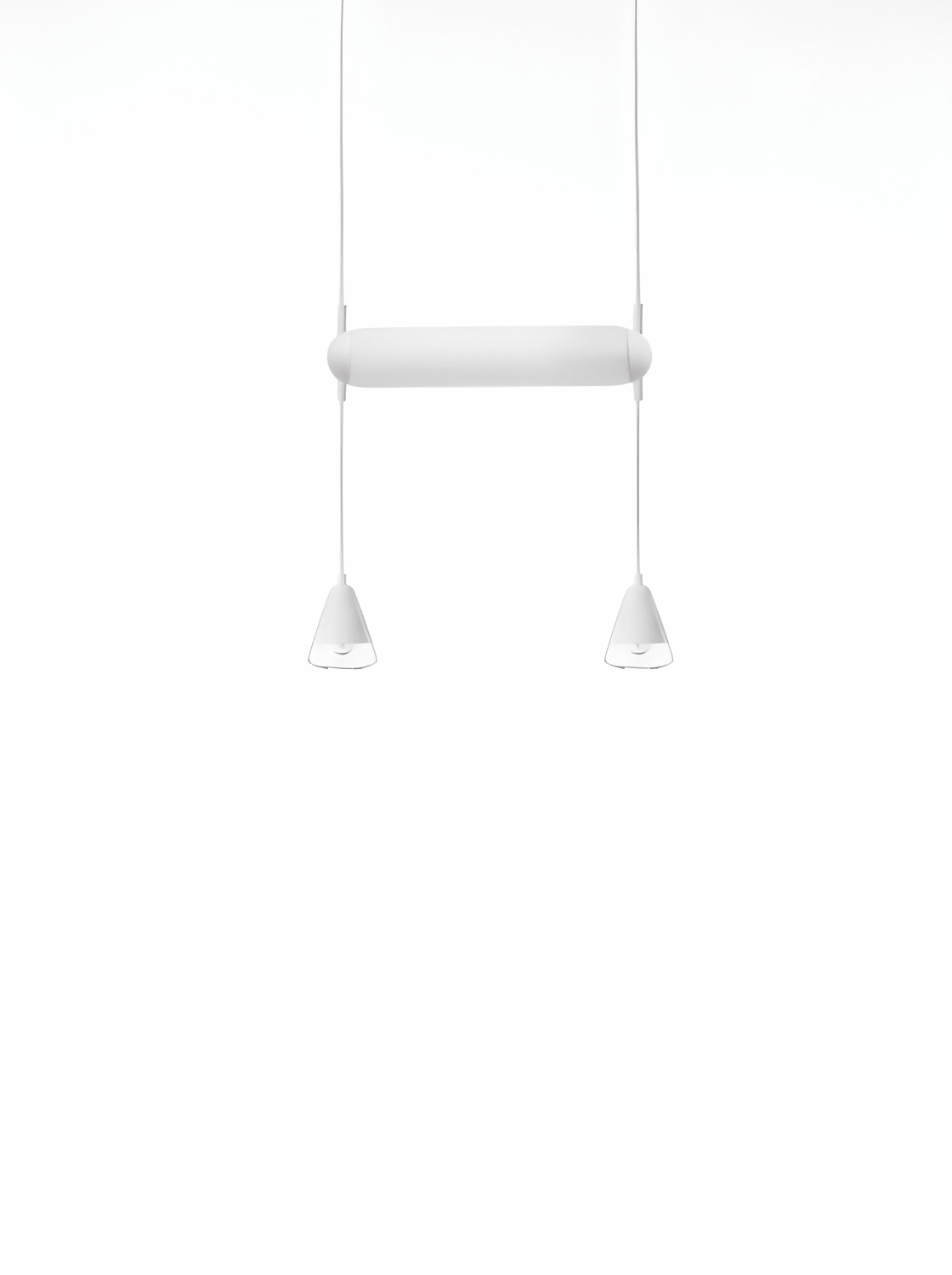 Brokis Puro Single Horizontal 400 in triplex opal glass.
