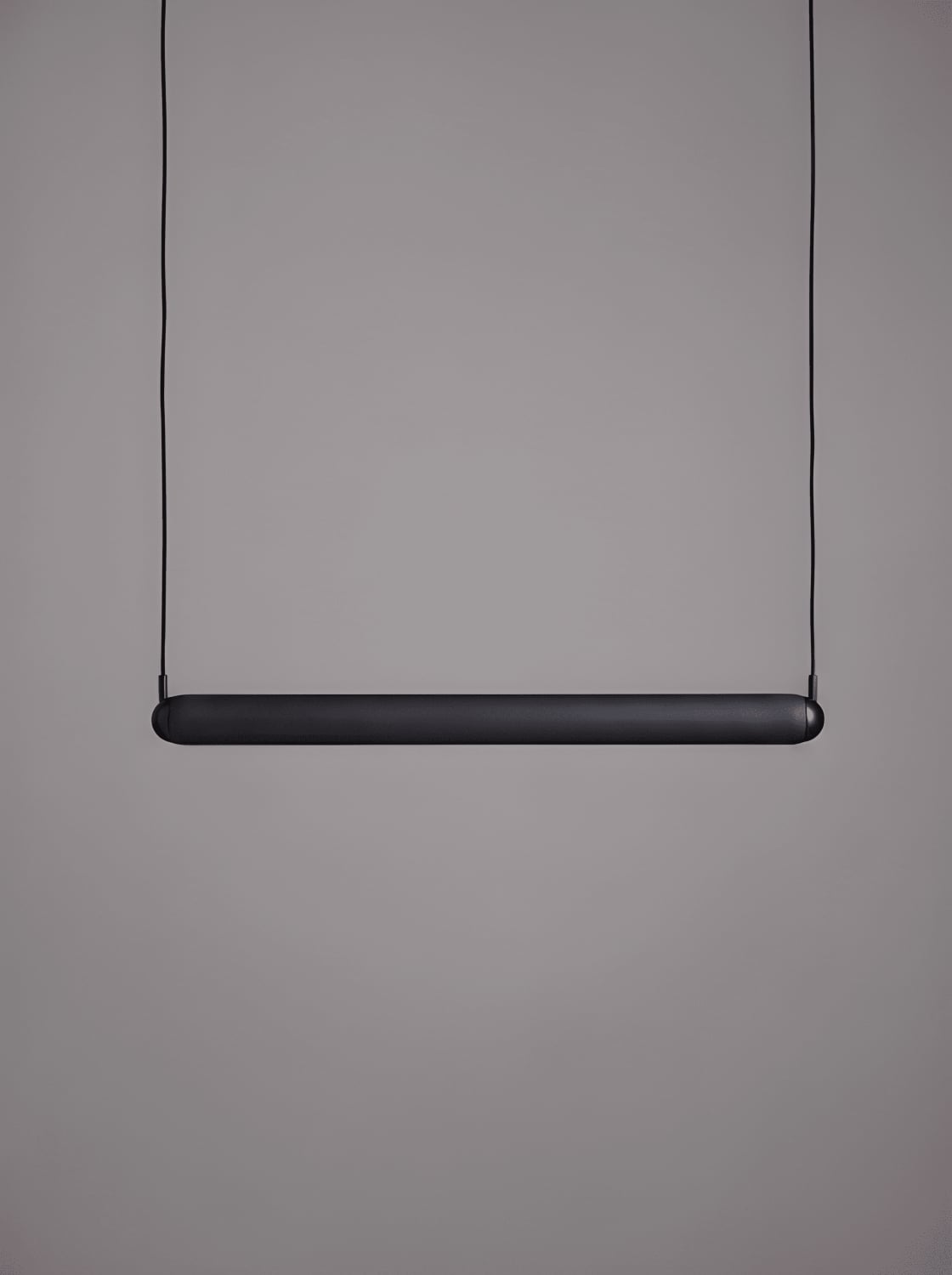 Brokis Puro Solo Horizontal 1000 in dark grey opaline glass.