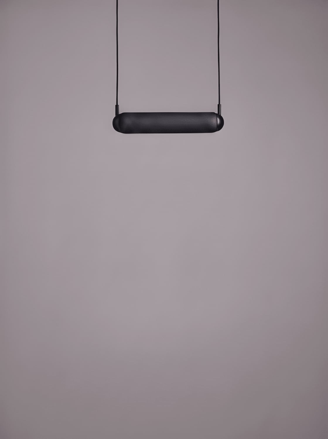 Brokis Puro Solo Horizontal 400 in dark grey opaline glass.