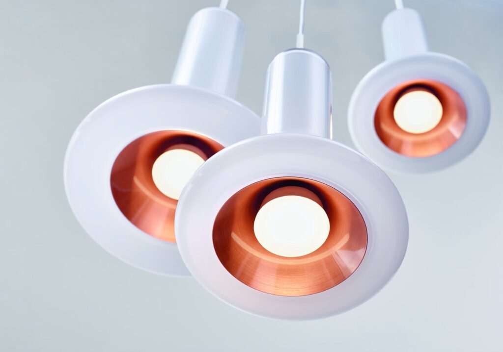 A cluster of Brokis Whistle Set SSM, radiating contemporary elegance and refined minimalist luxury.