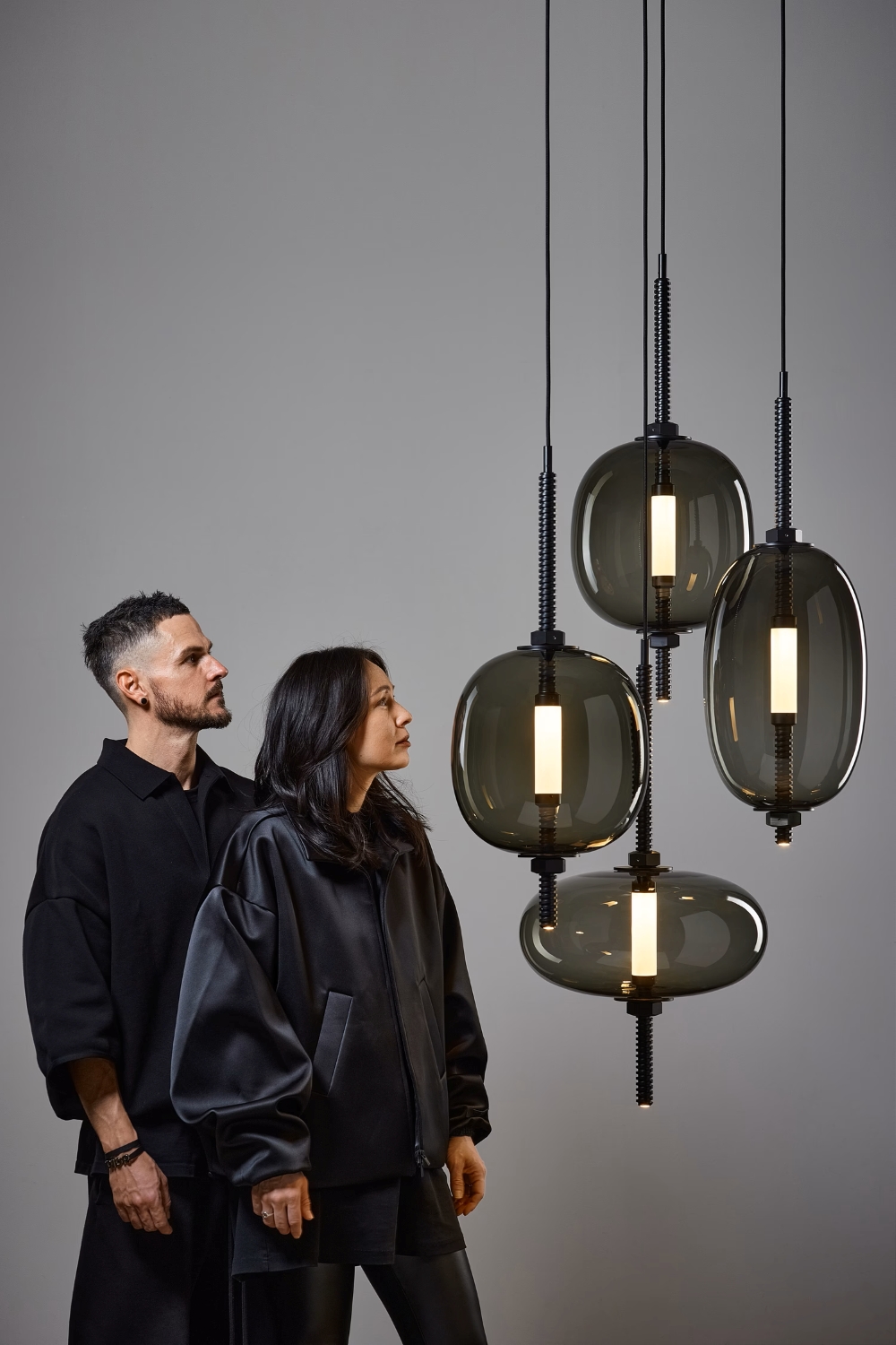 Brokis designers Boris Klimek and Lenka Damova presenting their new lighting collection Under Pressure.