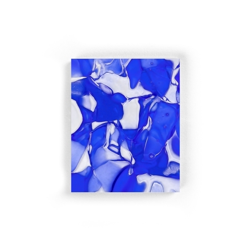 Light blue triplex opal BROKISGLASS sample.