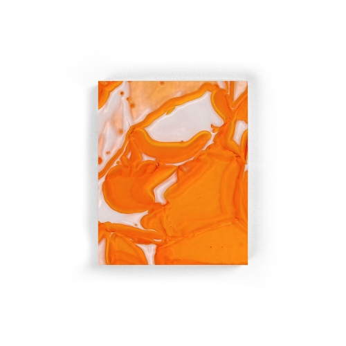 Orange triplex opal BROKISGLASS sample.