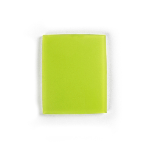 Brokis green apple triplex opal acid-etched glass sample.