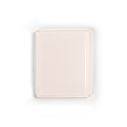 Brokis light pink triplex opal glass sample.