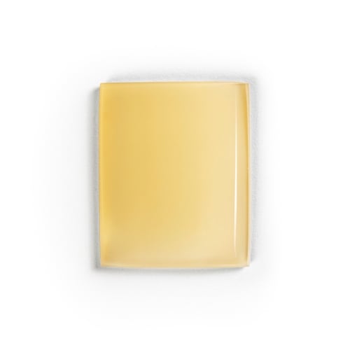 Brokis pearl amber opaline glass sample.