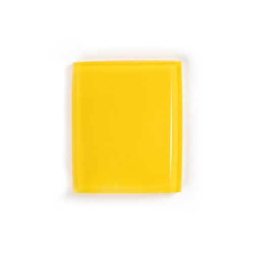 Brokis yellow transparent glass sample.