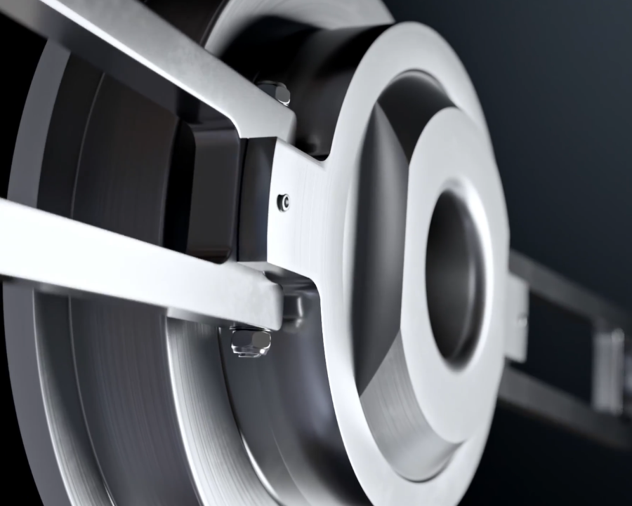 Brokis trimless mechanism with interlocking forms and brushed finishes, exuding precision and modern industrial luxury.